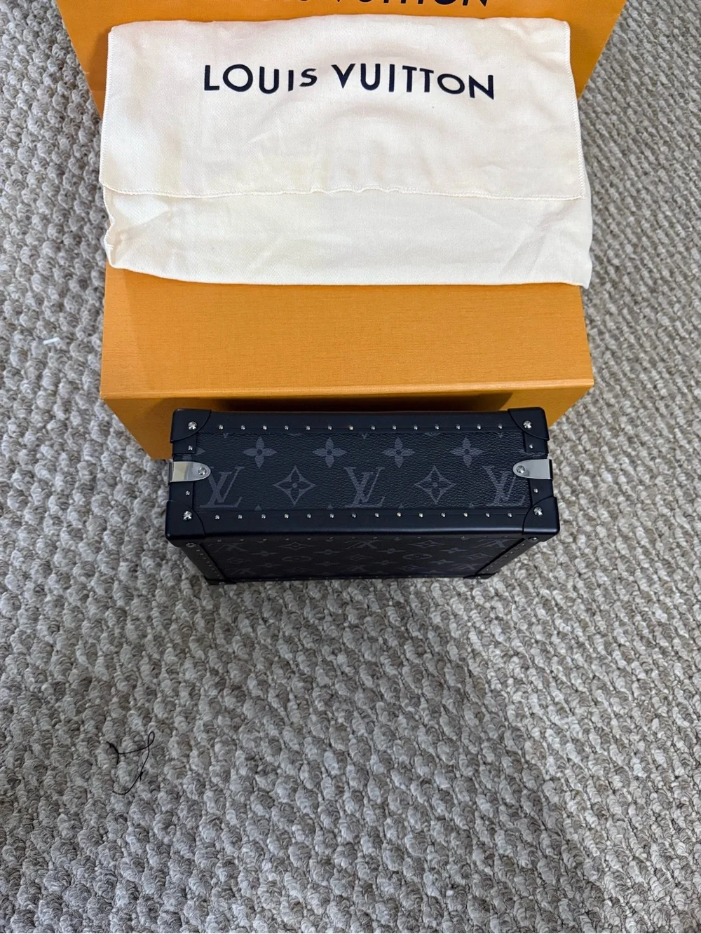 New Louis Vuitton Monogram Eclipse Clutch Box